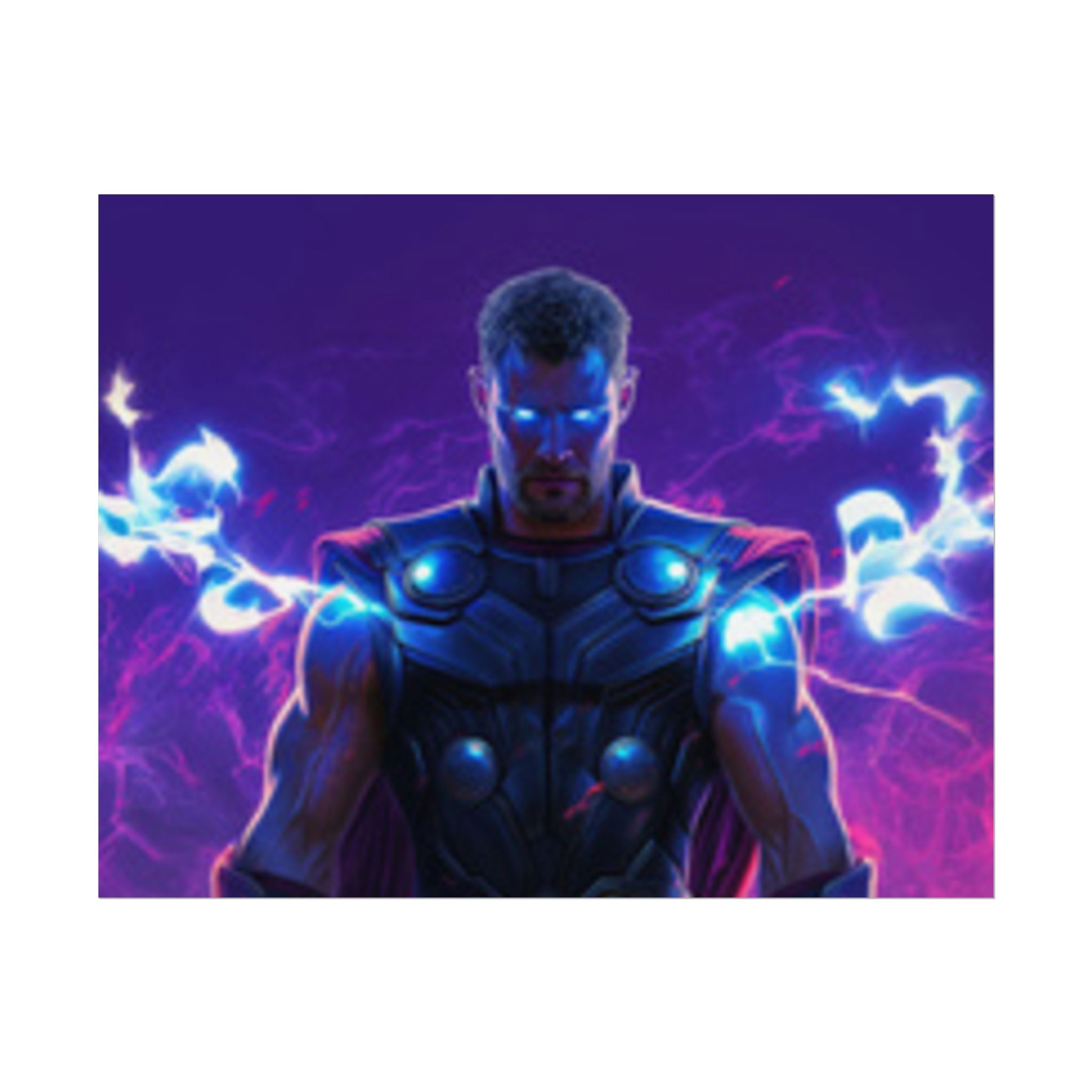 Thor Lightning Poster — Marvel Vibrant Superhero Wall Art (Rolled Poster)