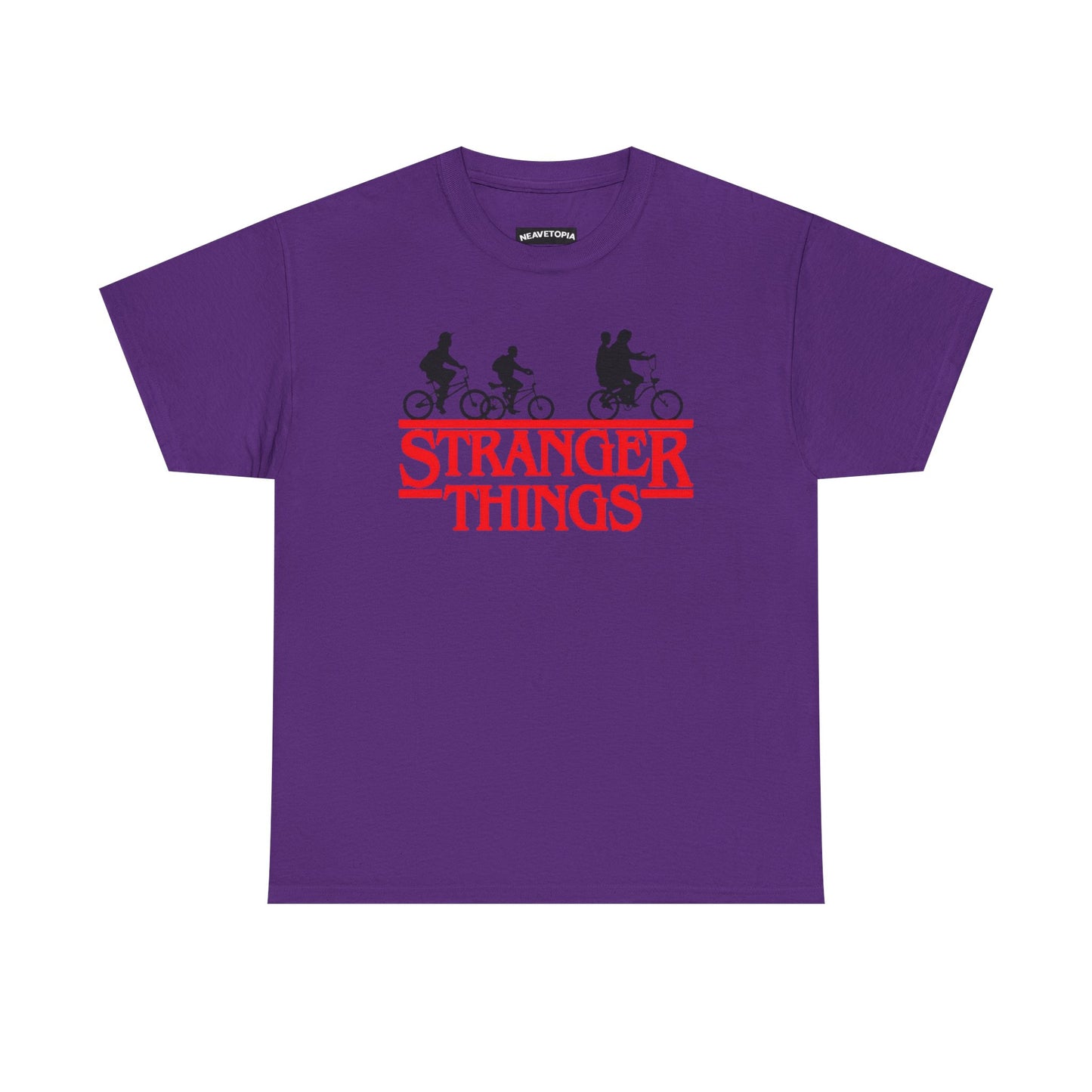 Stranger Things Retro Style Logo Bike Silhouette Tee