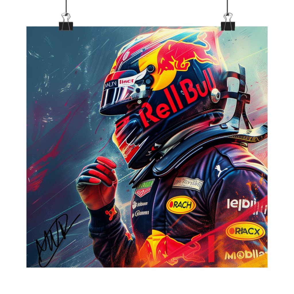 Max Verstappen with Signature Poster Formula 1