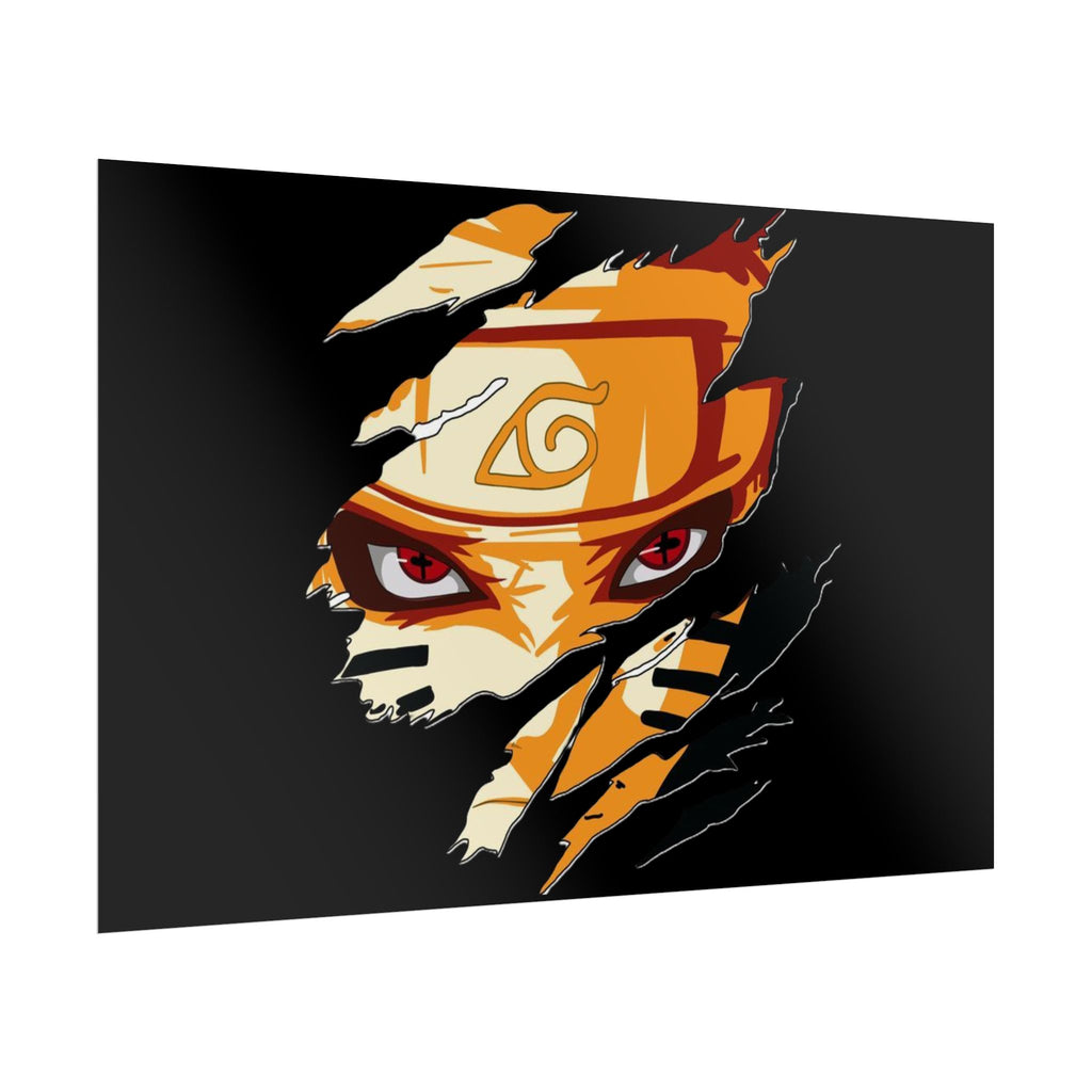Naruto Scratch Effect Art Poster – Dynamic Anime Wall Print (Rolled Poster)