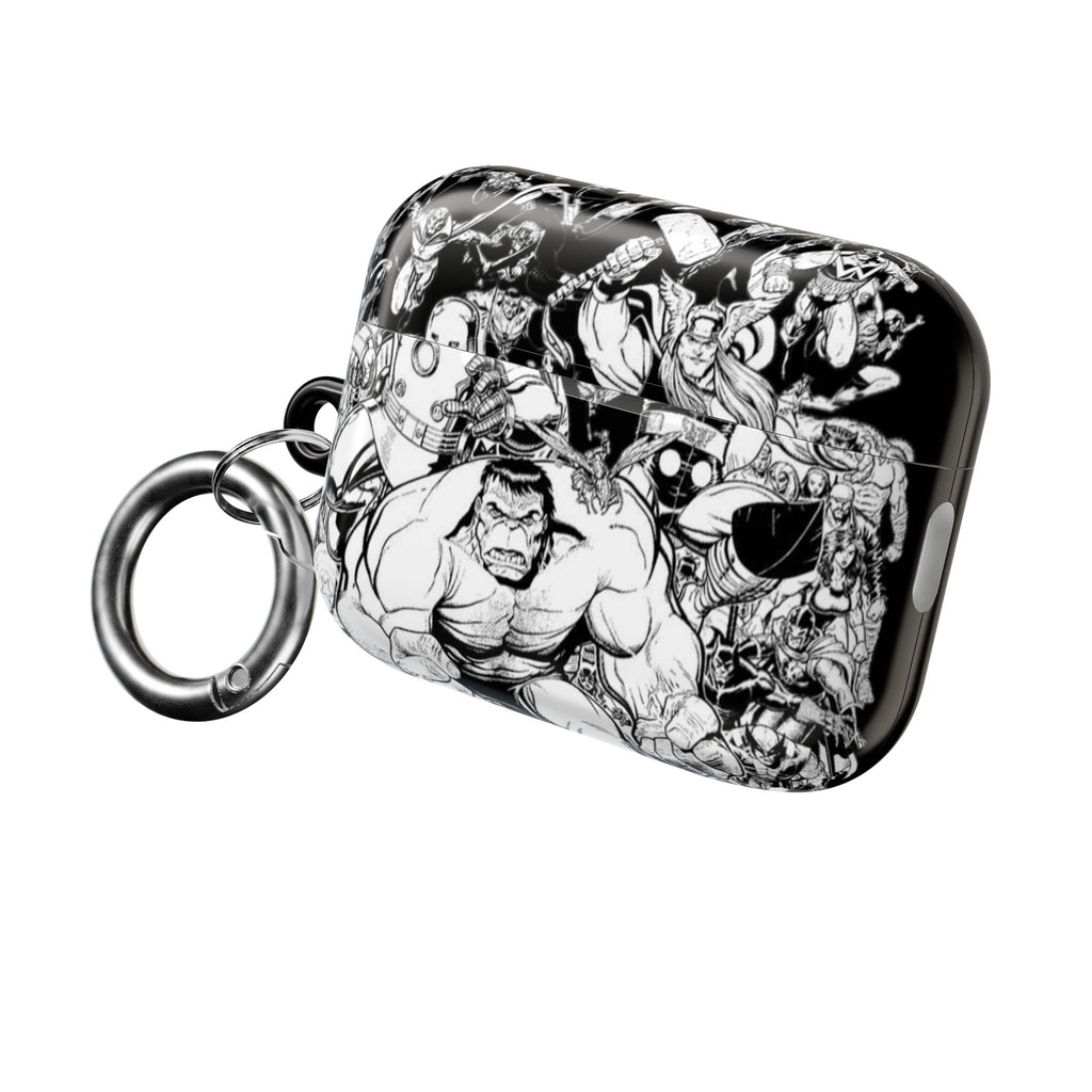 AirPod Case — Marvel Black and White Style