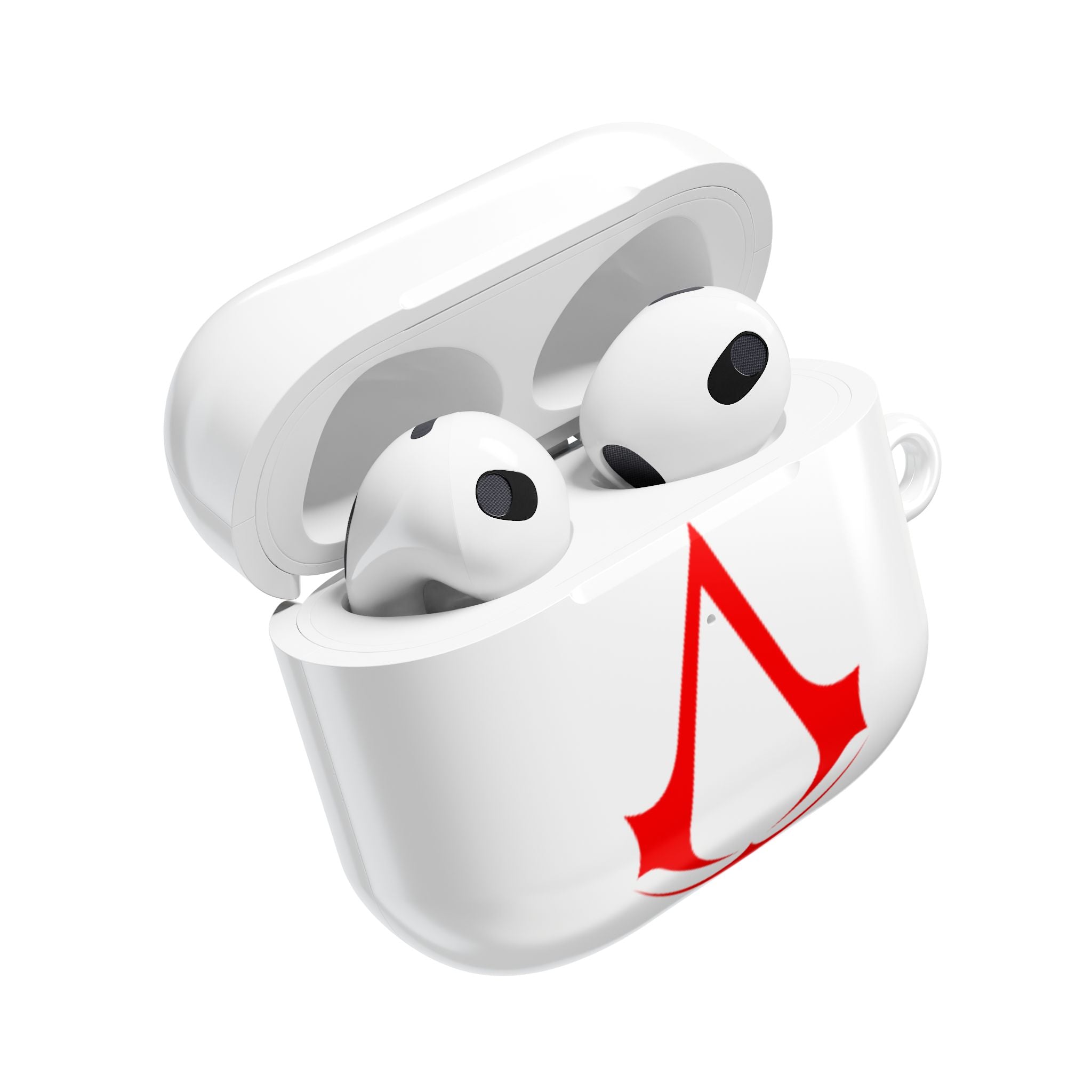 Assassins Creed Emblem AirPod Case — Red Gaming Logo Protective Cover