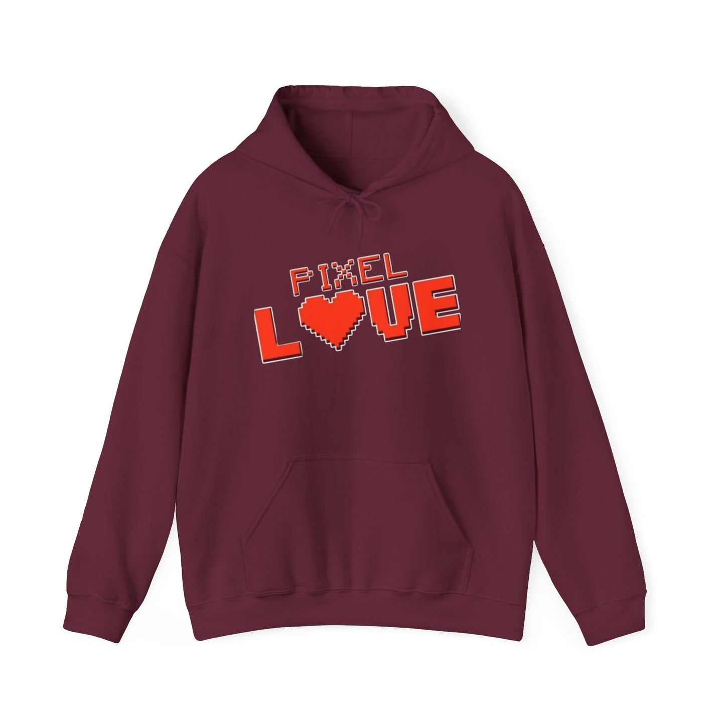 Pixel Love Hoodie – Retro 8-Bit Herz Gamer Valentinstags-Sweatshirt