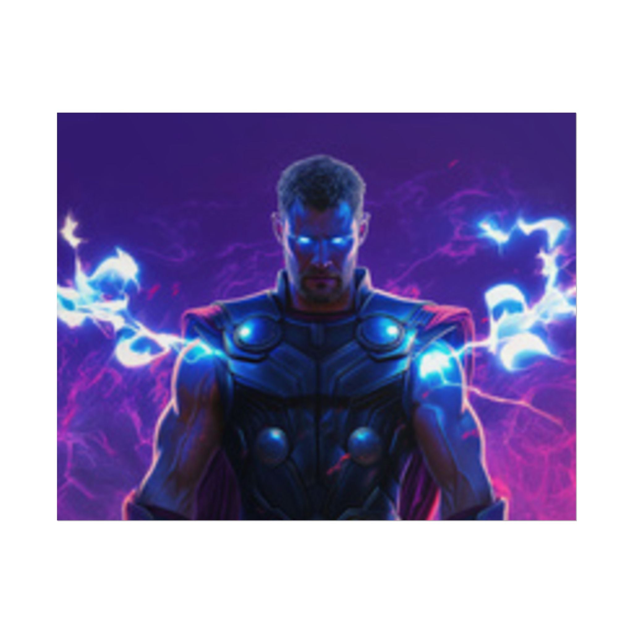 Thor Lightning Poster — Marvel Vibrant Superhero Wall Art (Rolled Poster)