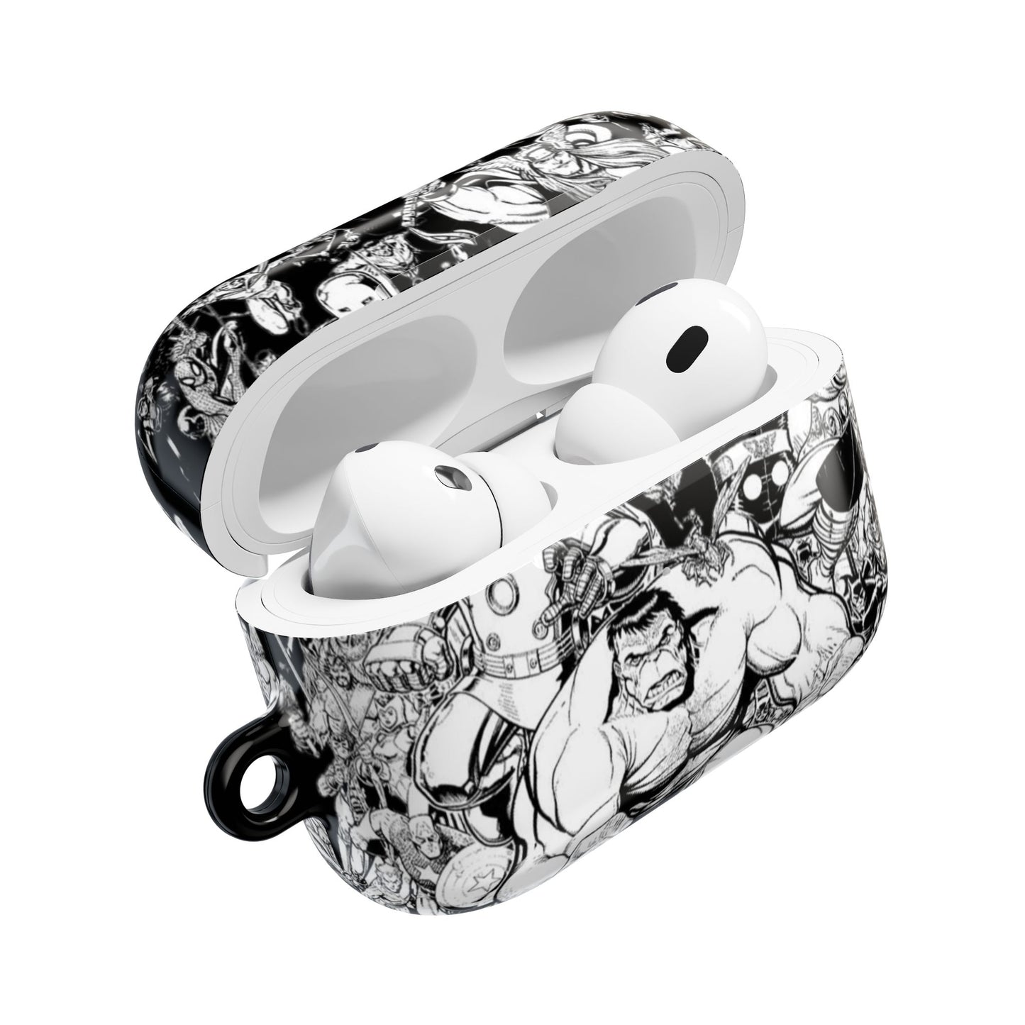 AirPod Hülle – Marvel Schwarz-Weiß-Stil