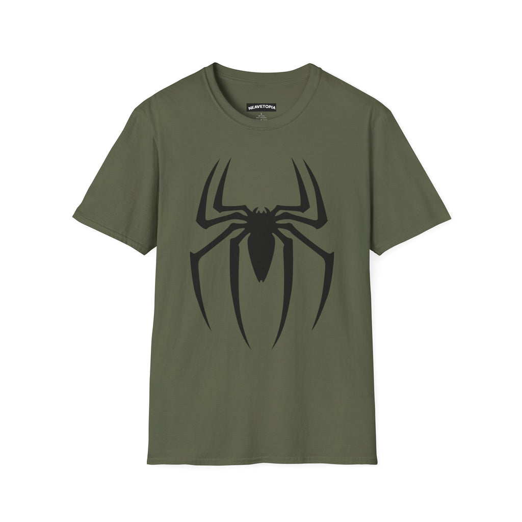 Black Spiderman Emblem T-Shirt | Spider Logo Tee