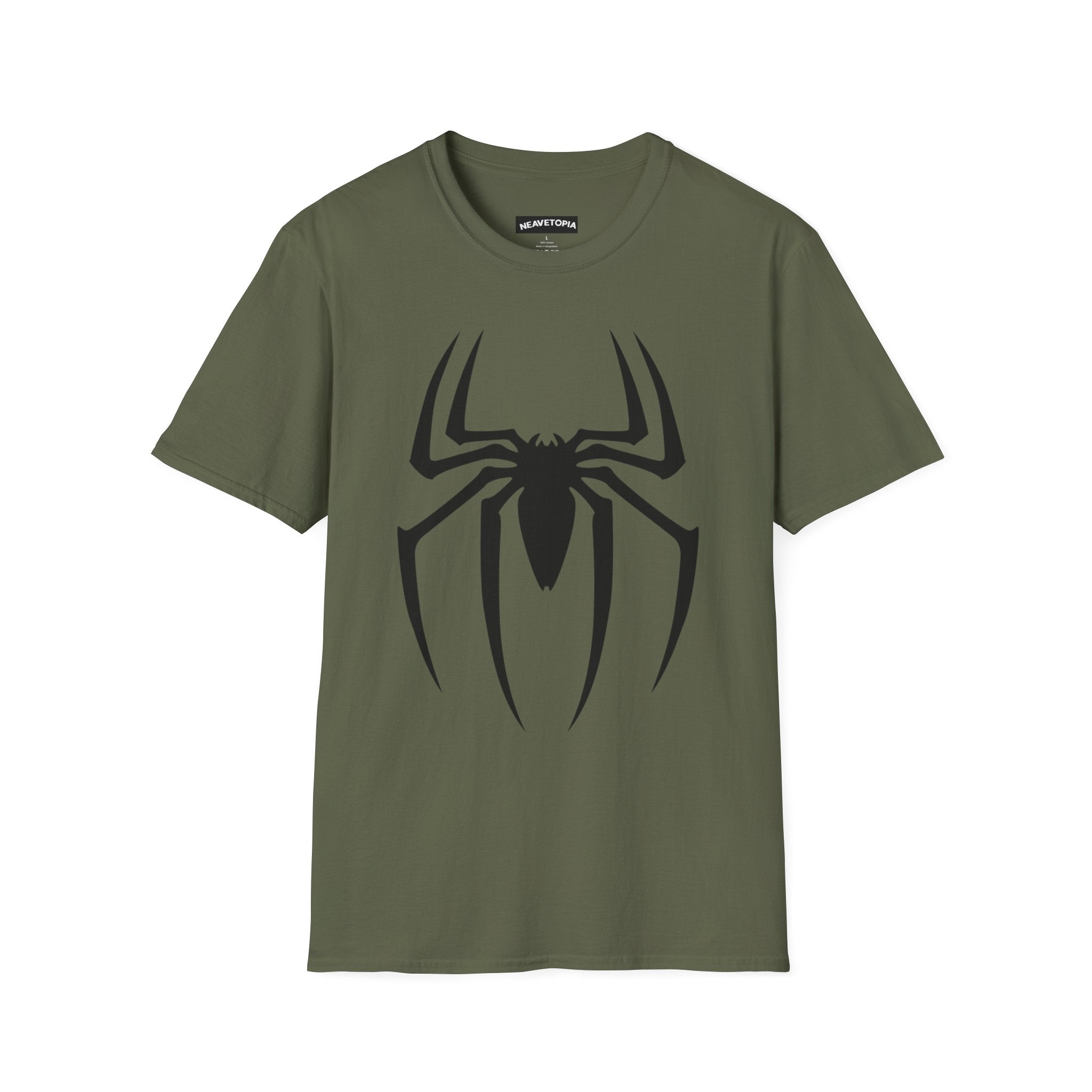 Black Spiderman Emblem T-Shirt | Spider Logo Tee