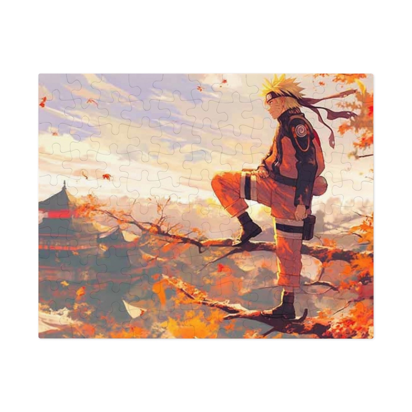 Naruto Autumn Scene Jigsaw Puzzle with Tin —  Anime Puzzle Gift