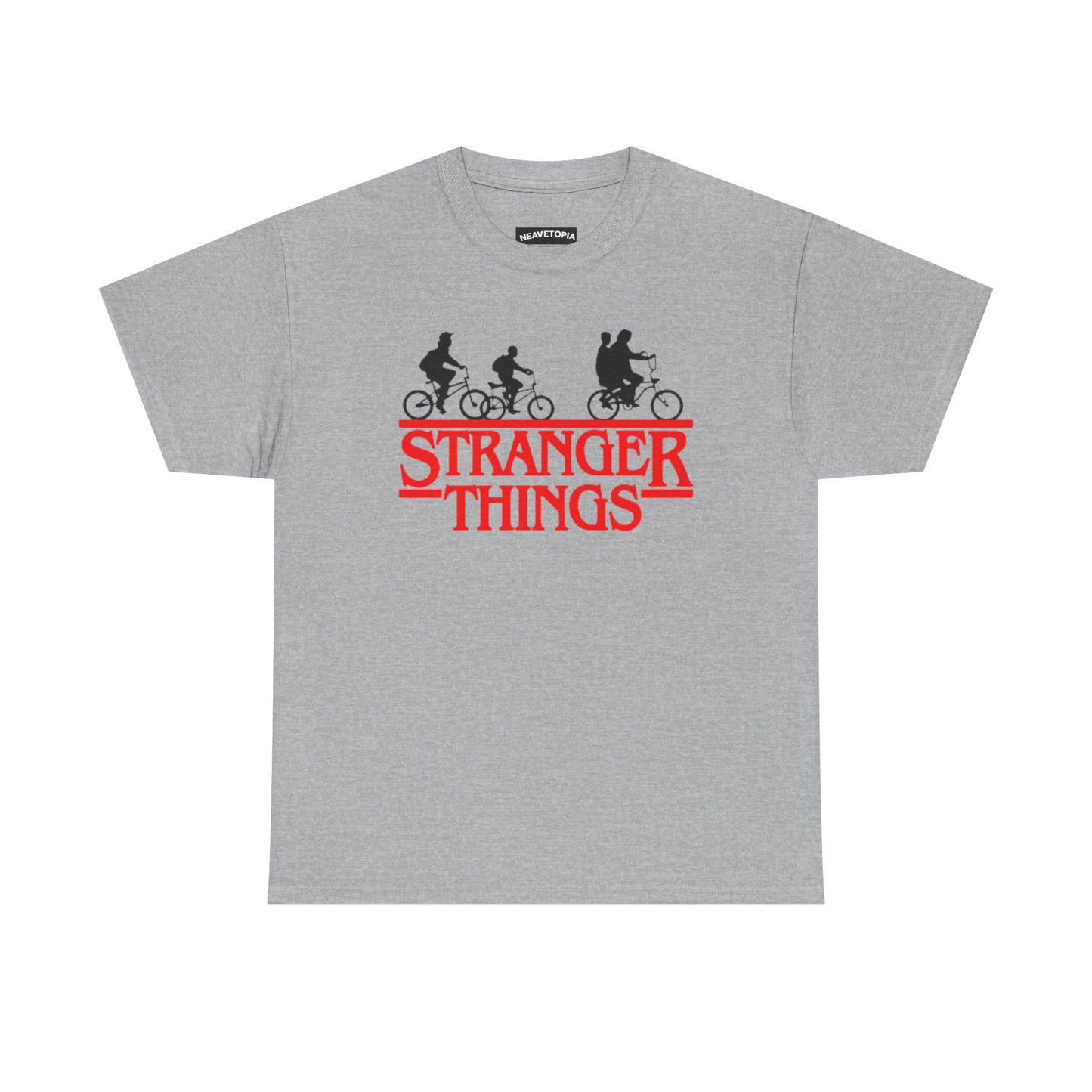 Stranger Things Retro Style Logo Bike Silhouette Tee