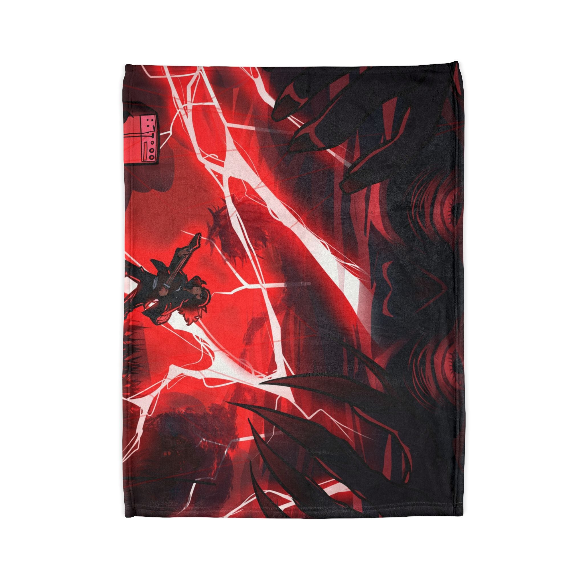 Stranger Things - Eddie Munson in Upside Down with Guitar - Throw Blanket