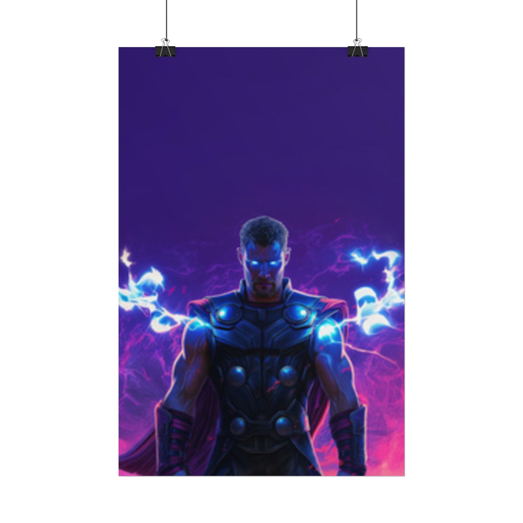 Thor Lightning Poster — Marvel Vibrant Superhero Wall Art (Rolled Poster)