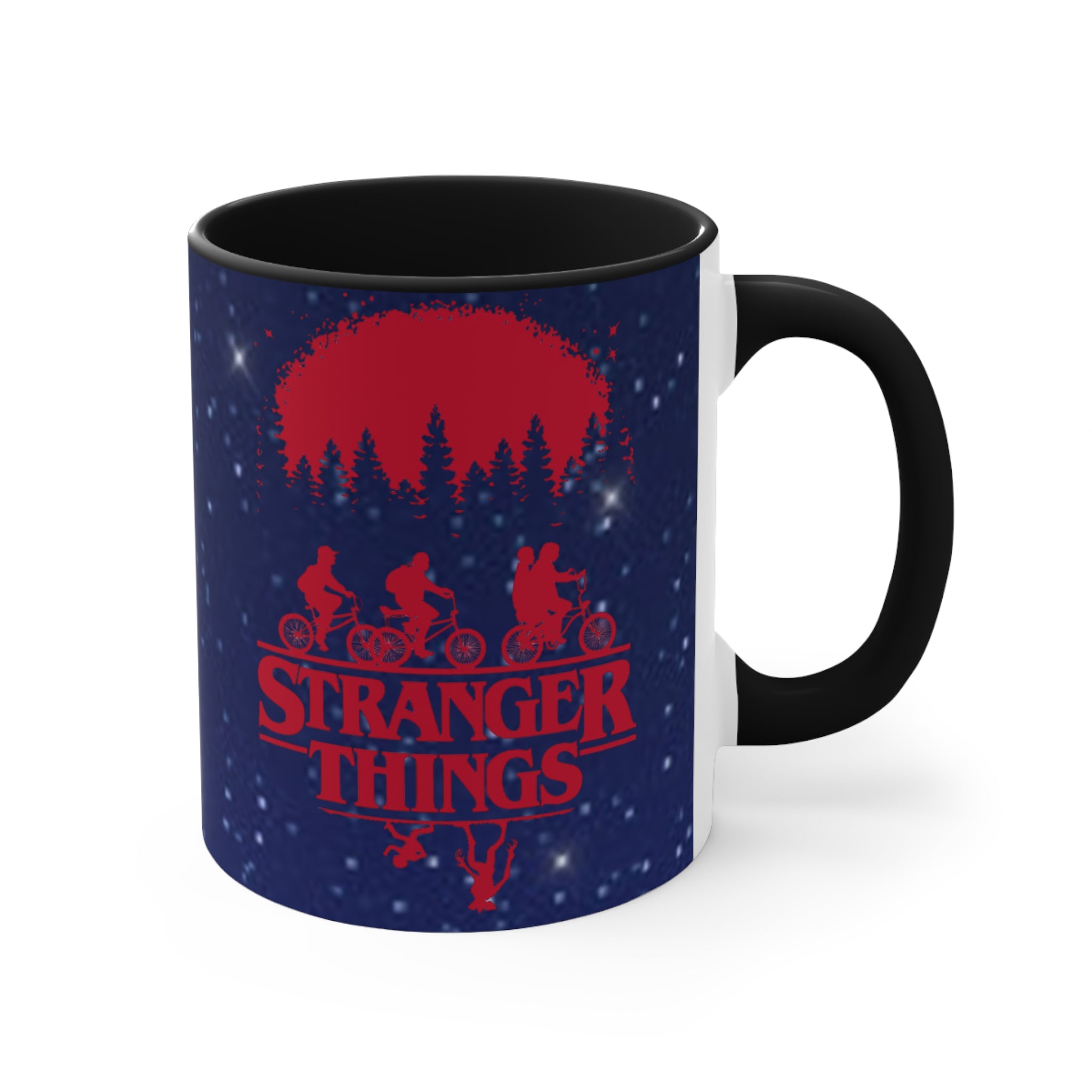Stranger Things Accent Mug — Retro 80s Sci‑Fi Night Sky Design Demigorgon - Limited Edition