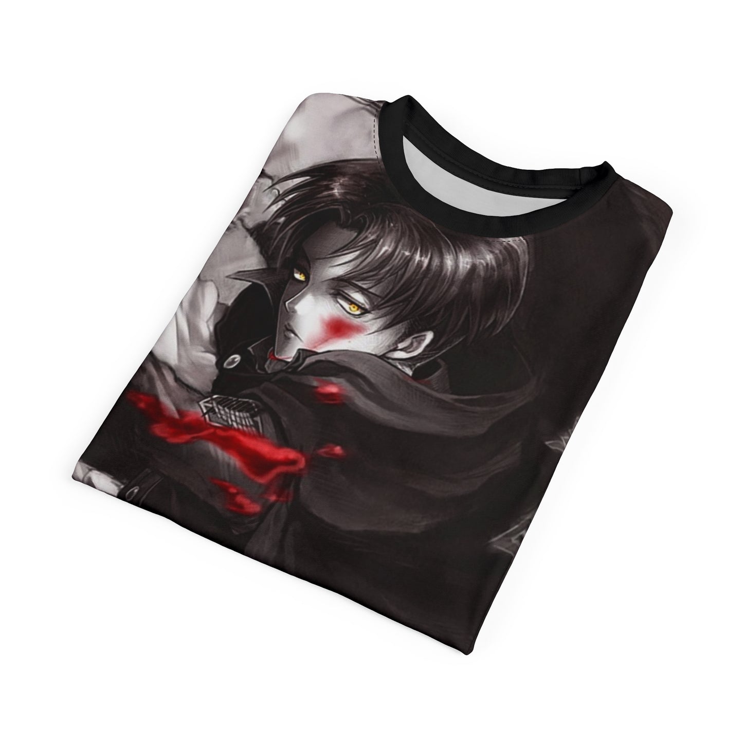 Attack Anime on Titan : Levi Red Black Shirt
