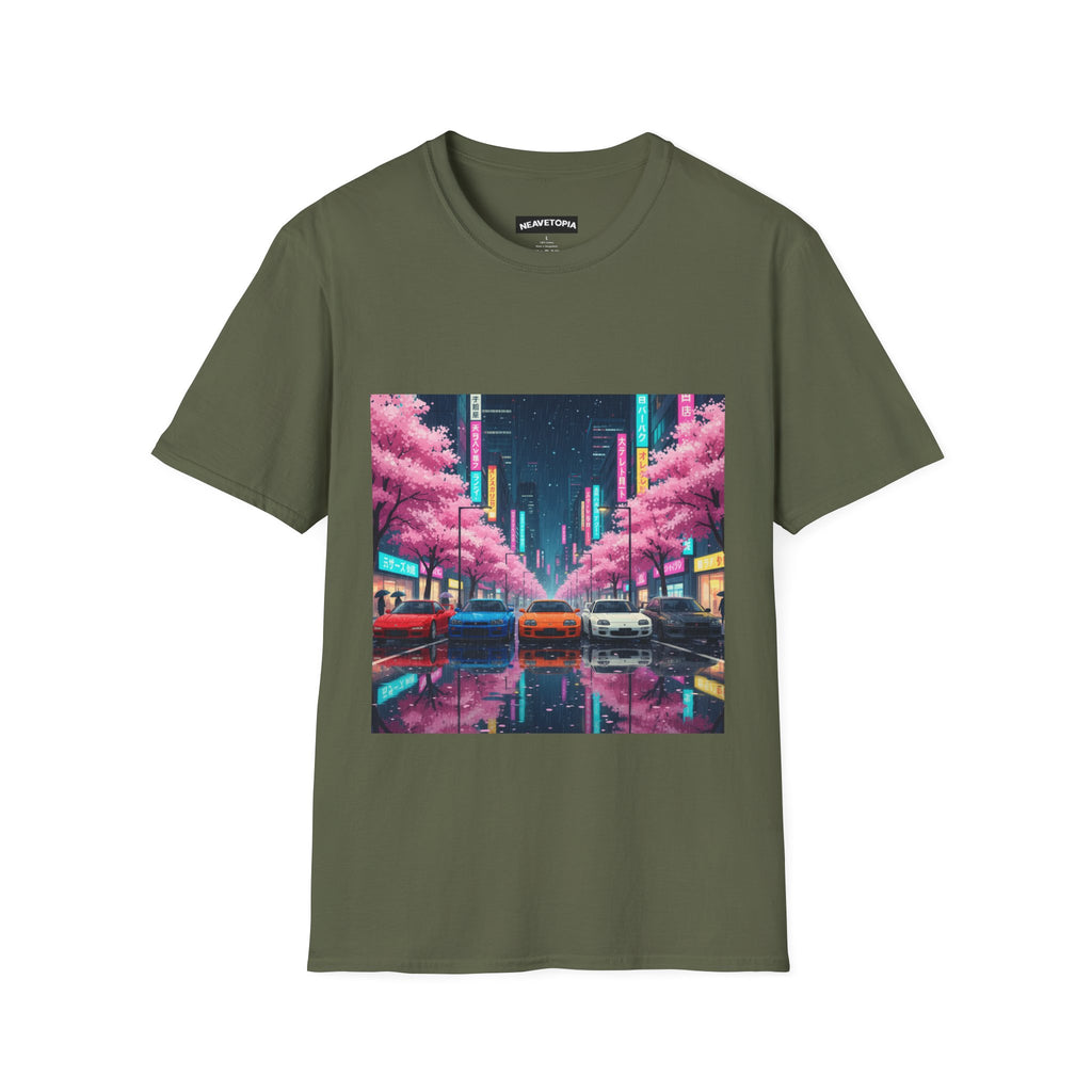 Anime Style Retro Dreamy JDM cars Street Unisex Softstyle T-Shirt