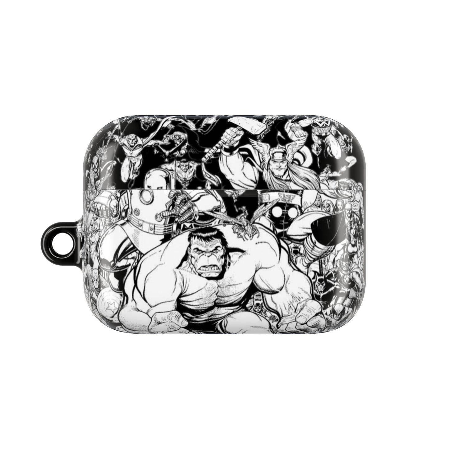 AirPod Hülle – Marvel Schwarz-Weiß-Stil