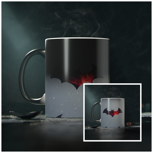 Batman Logo Emblem Mug | Warm Picture transformation | Collectors and Limited Edition
