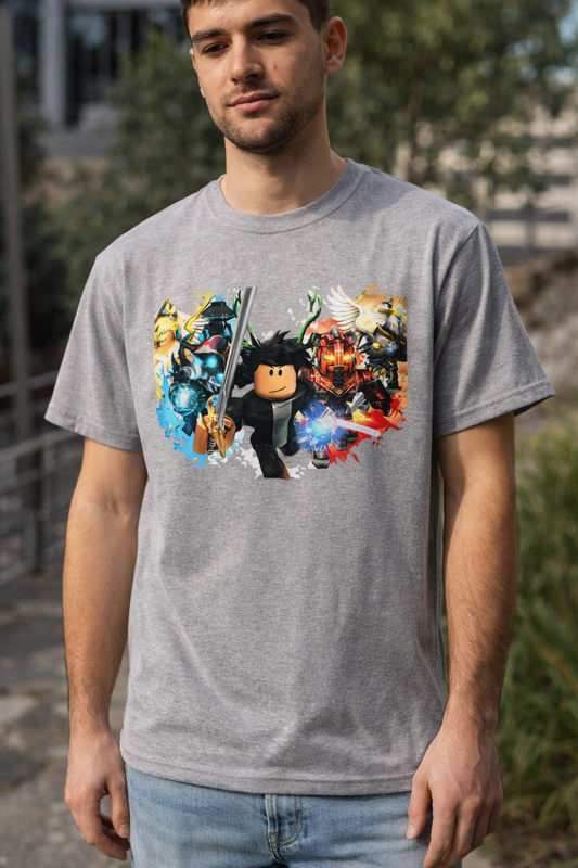 T-shirt de combat Roblox Avatar – T-shirt de gamer coloré pour enfants et adolescents