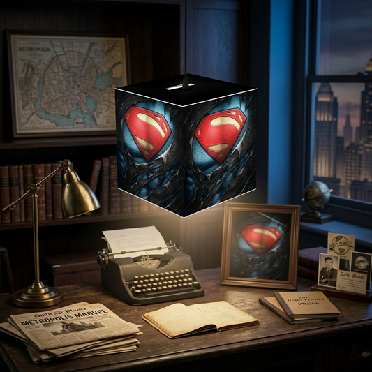 Superman Leuchtwürfel-Lampe – Superhelden-Nachtlicht-Deko