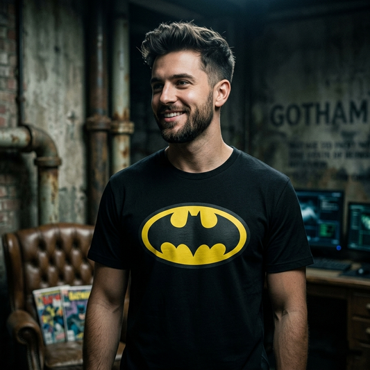 Batman Vintage Logo Emblem T-Shirt | 80er 90er Retro Logo