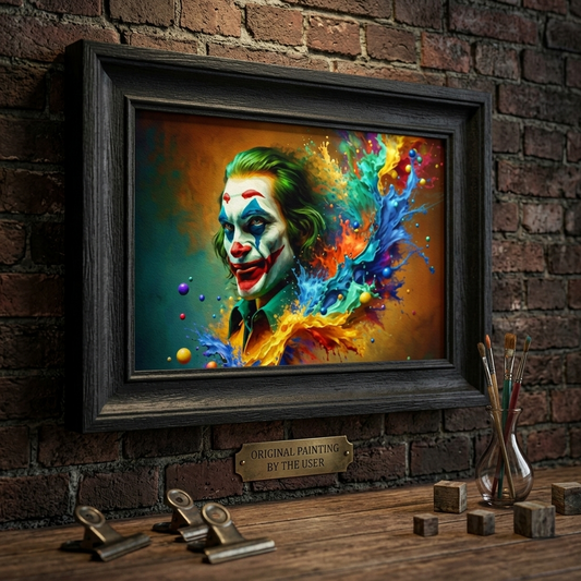 Buntes Joker-Porträt gerolltes Poster | Clown-Gesichts-Kunstdruck | Der Joker Joaquin Phoenix