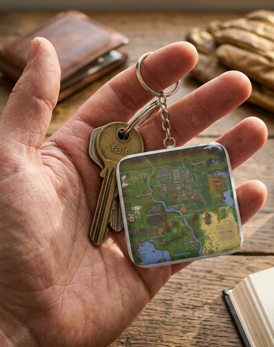 Old School Runescape Plush Keychain Map