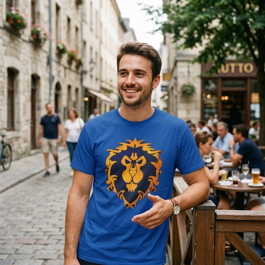 T-Shirt mit Allianz-Emblem – World of Warcraft Gamer-Fraktionslogo T-Shirt