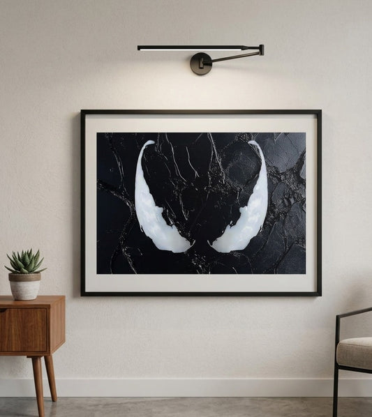 Venom Augen Illustration Poster | Comicfilm Charakter Print | Schwarzer Venom Marvel | Limitierte Auflage