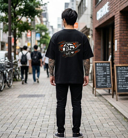 Dragonball Style Over Sized Tee — Graphic Anime Inspired Cotton T-Shirt