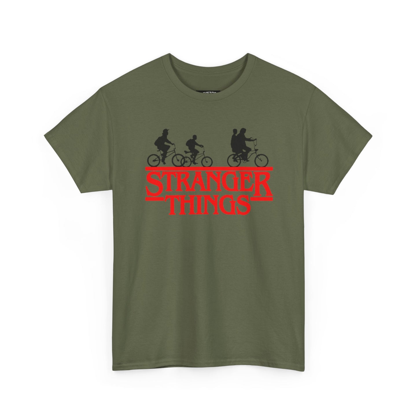 Stranger Things Retro Style Logo Bike Silhouette Tee