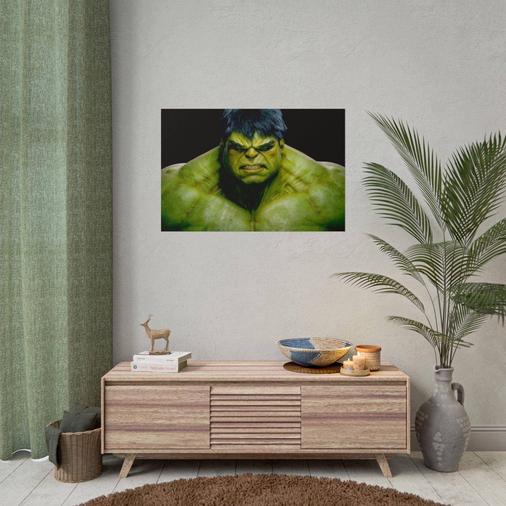 Hulk Lightning Poster — Marvel Vibrant Superhero Wall Art (Rolled Poster)