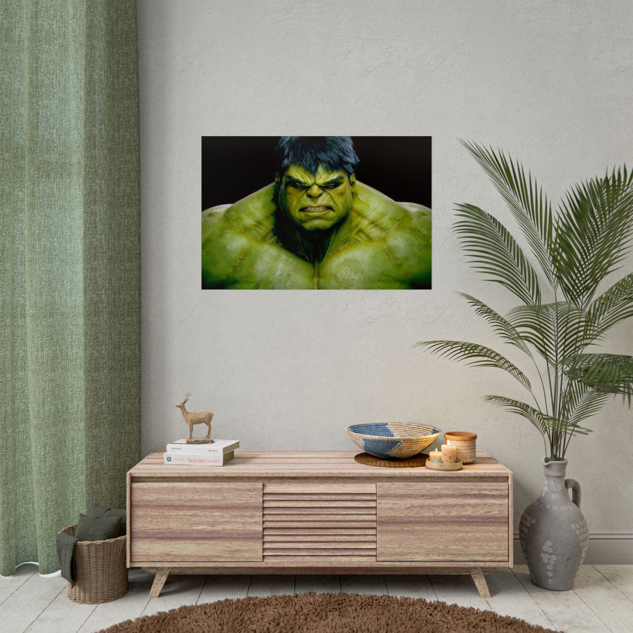 Hulk Lightning Poster — Marvel Vibrant Superhero Wall Art (Rolled Poster)