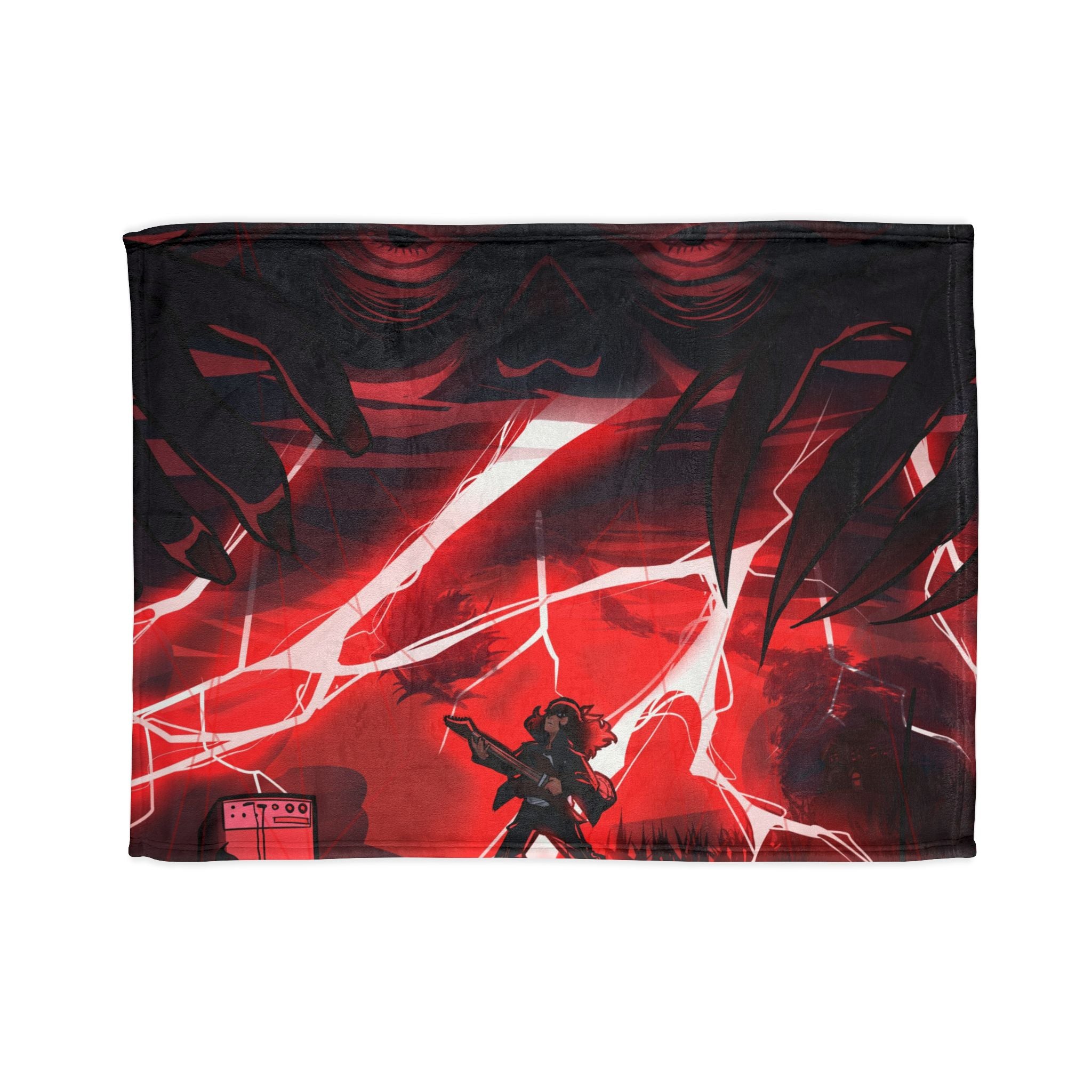 Stranger Things - Eddie Munson in Upside Down with Guitar - Throw Blanket