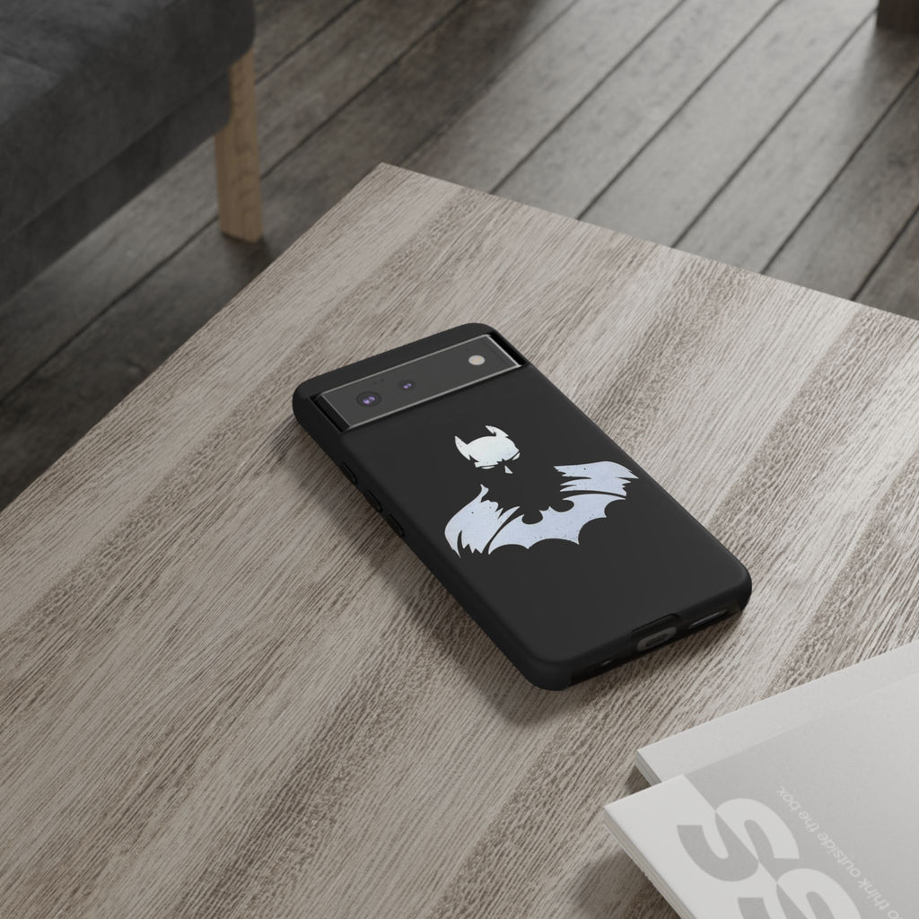 Batman Silhouette Tough Phone Case — Dark Knight Black Protective Cover