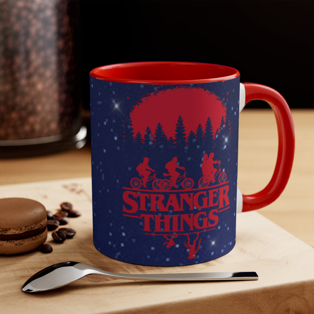 Stranger Things Accent Mug — Retro 80s Sci‑Fi Night Sky Design Demigorgon - Limited Edition