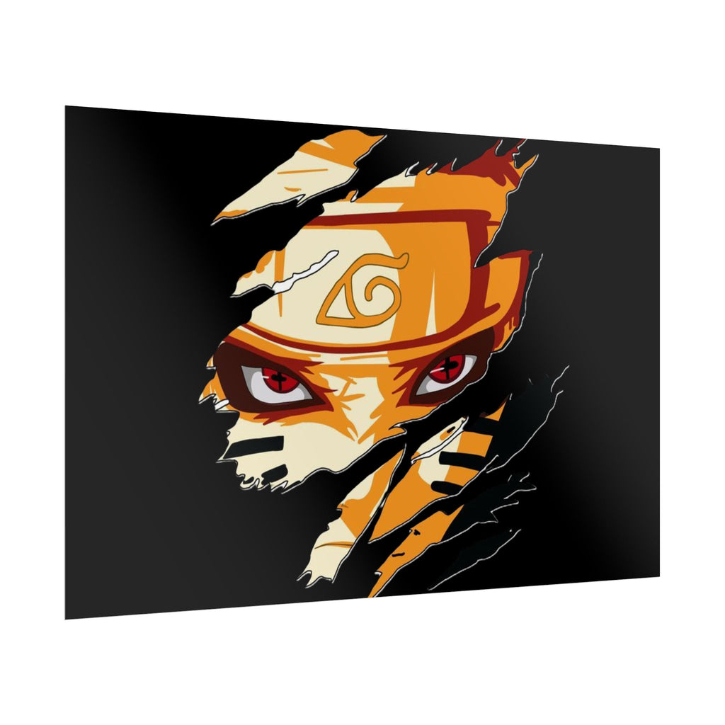 Naruto Scratch Effect Art Poster – Dynamic Anime Wall Print (Rolled Poster)