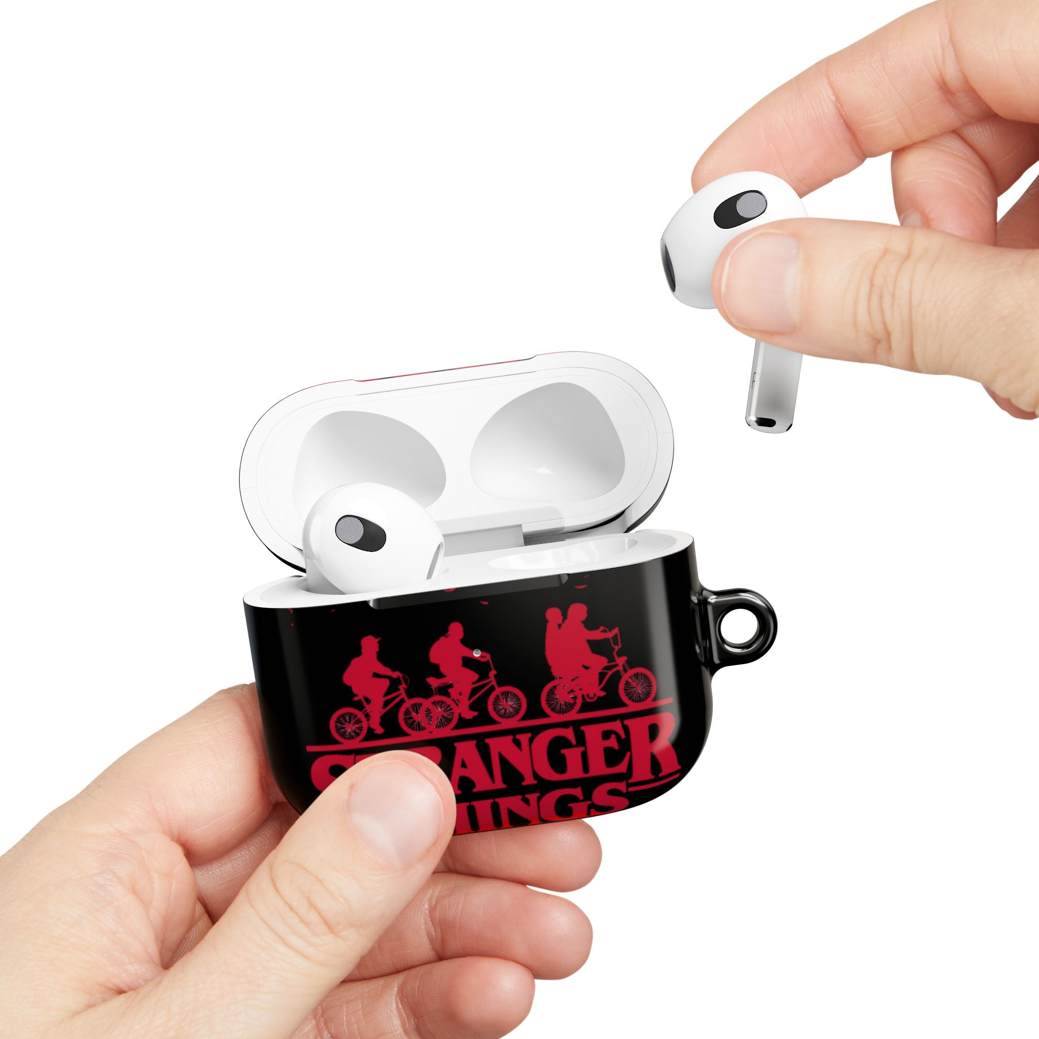 Stranger Things AirPod Case – Retro 80s Sci‑Fi Bike Silhouette Protective Cover