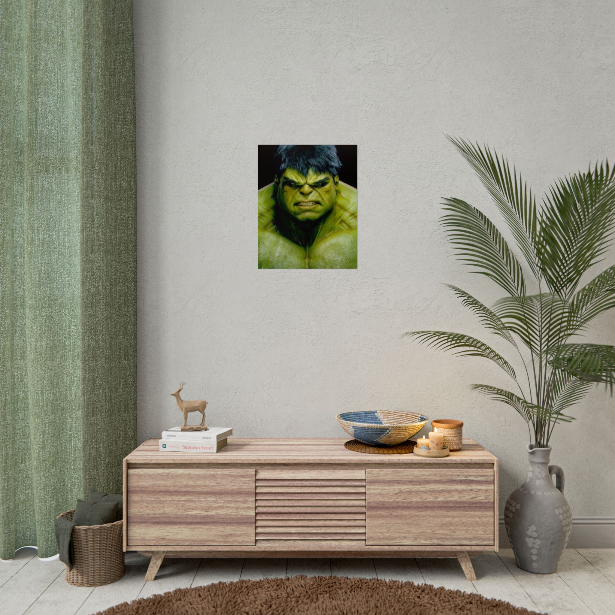 Hulk Lightning Poster — Marvel Vibrant Superhero Wall Art (Rolled Poster)
