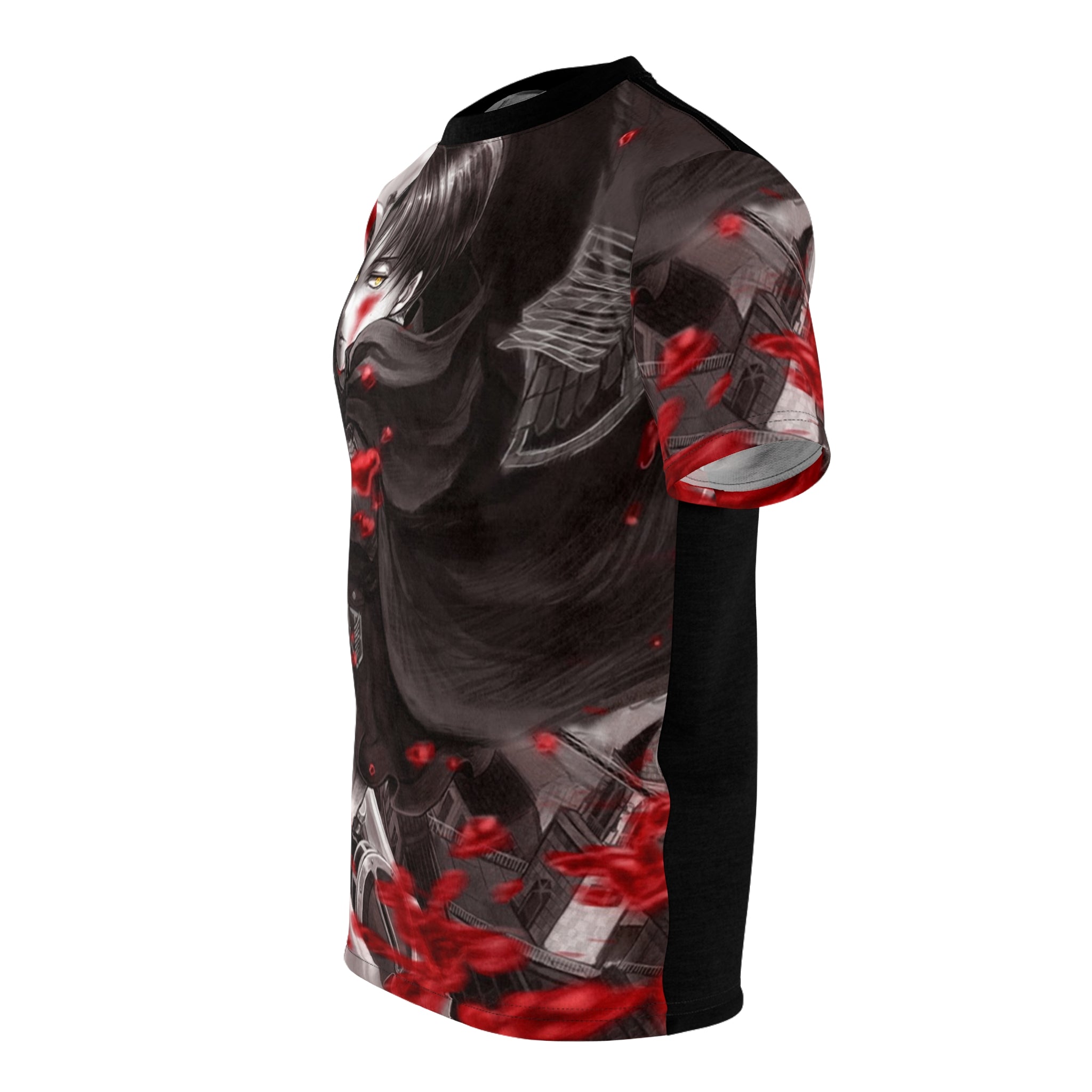 Attack Anime on Titan : Levi Red Black Shirt