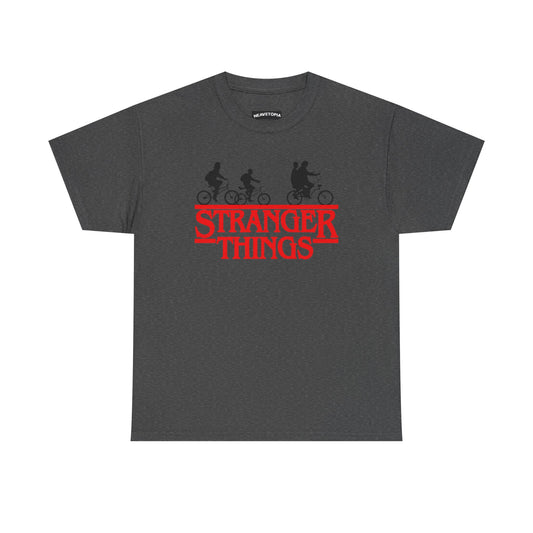 Stranger Things Retro Style Logo Bike Silhouette Tee