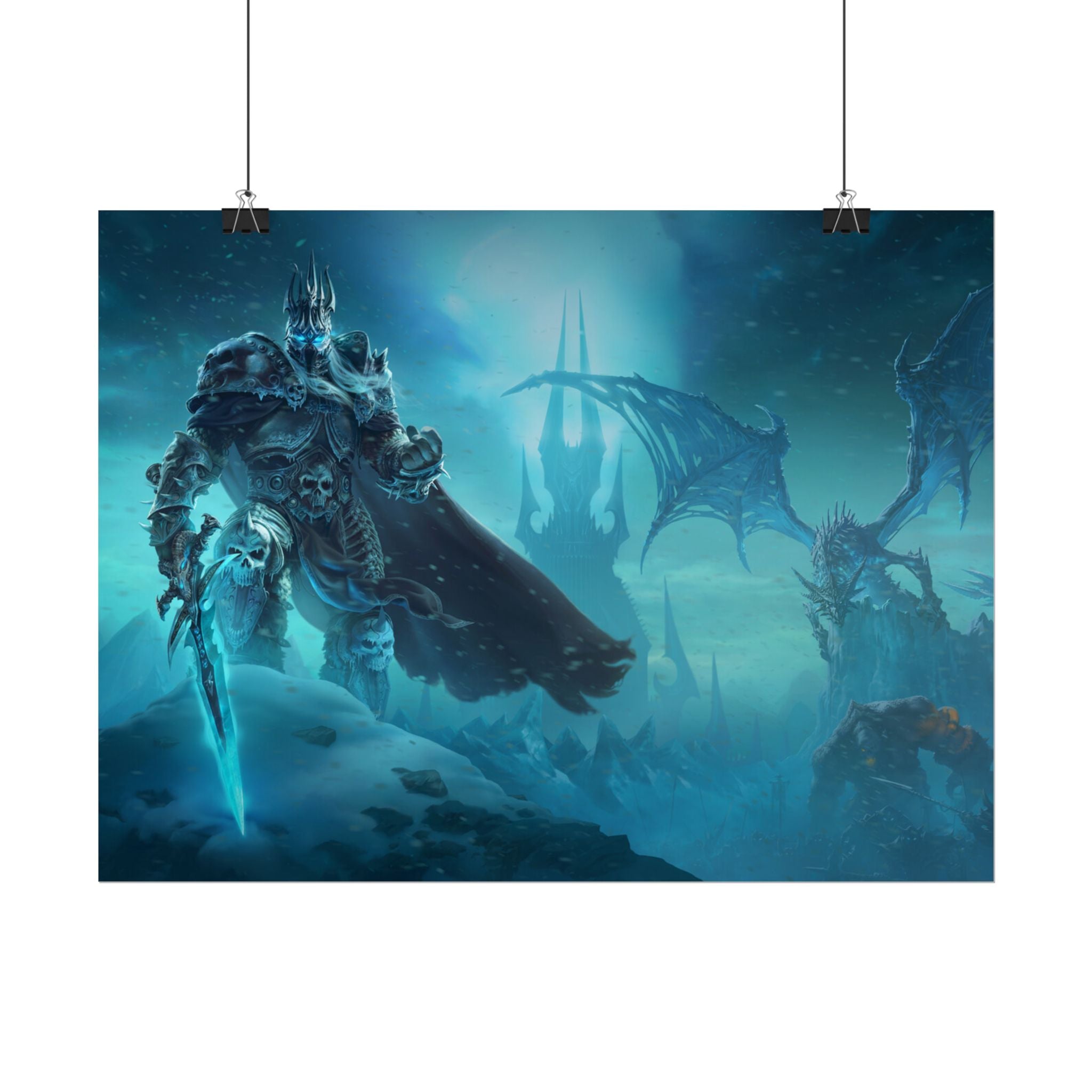 Lich King Fantasy Art Print - World of Warcraft