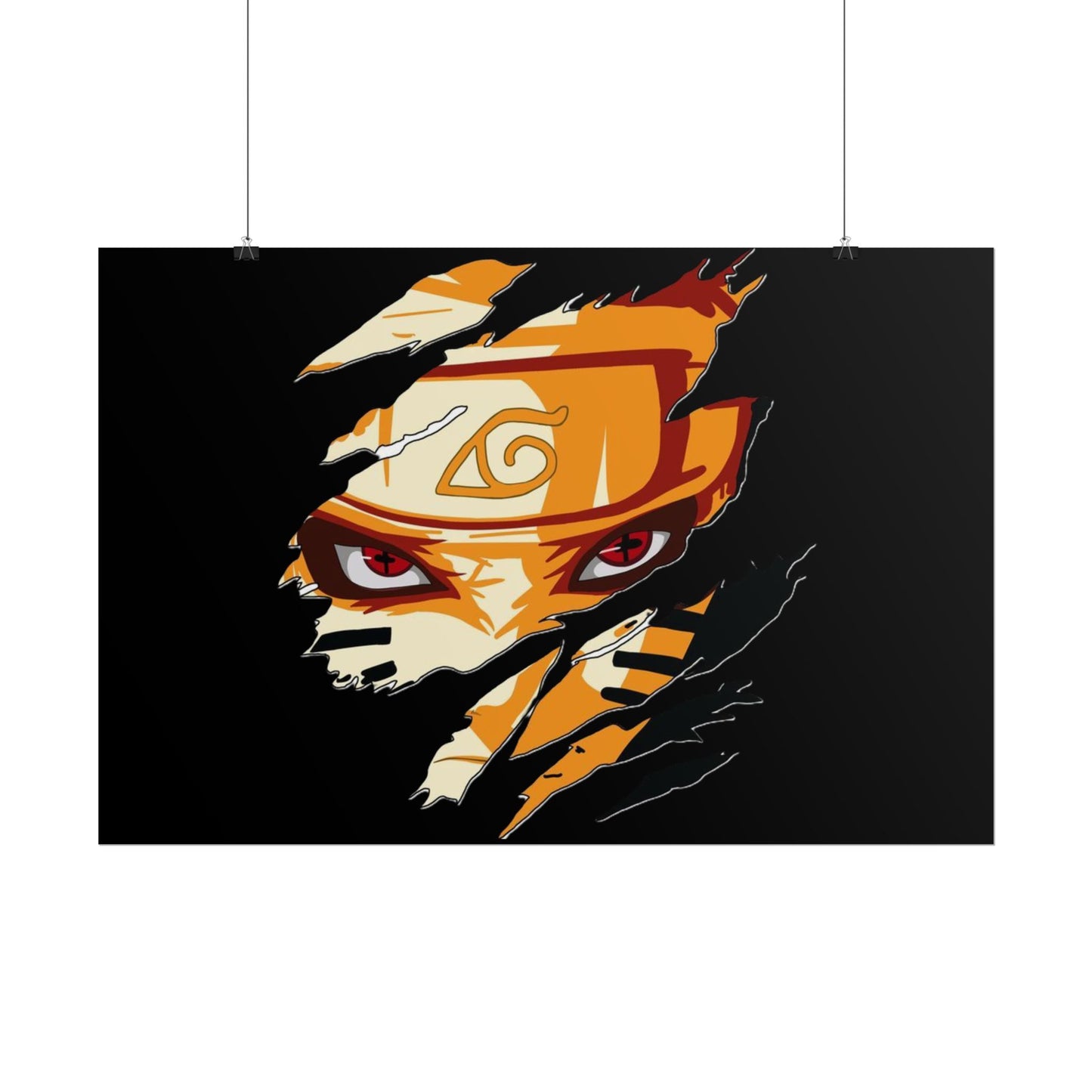 Naruto Scratch Effect Art Poster – Dynamic Anime Wall Print (Rolled Poster)