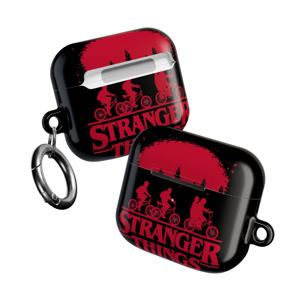 Stranger Things AirPod Case – Retro 80s Sci‑Fi Bike Silhouette Protective Cover