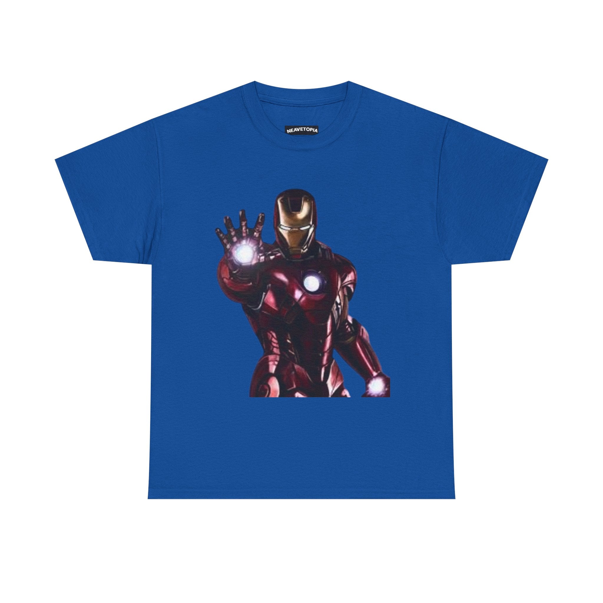 Iron Man Graphic Tee — Retro Superhero Chest Print T‑Shirt