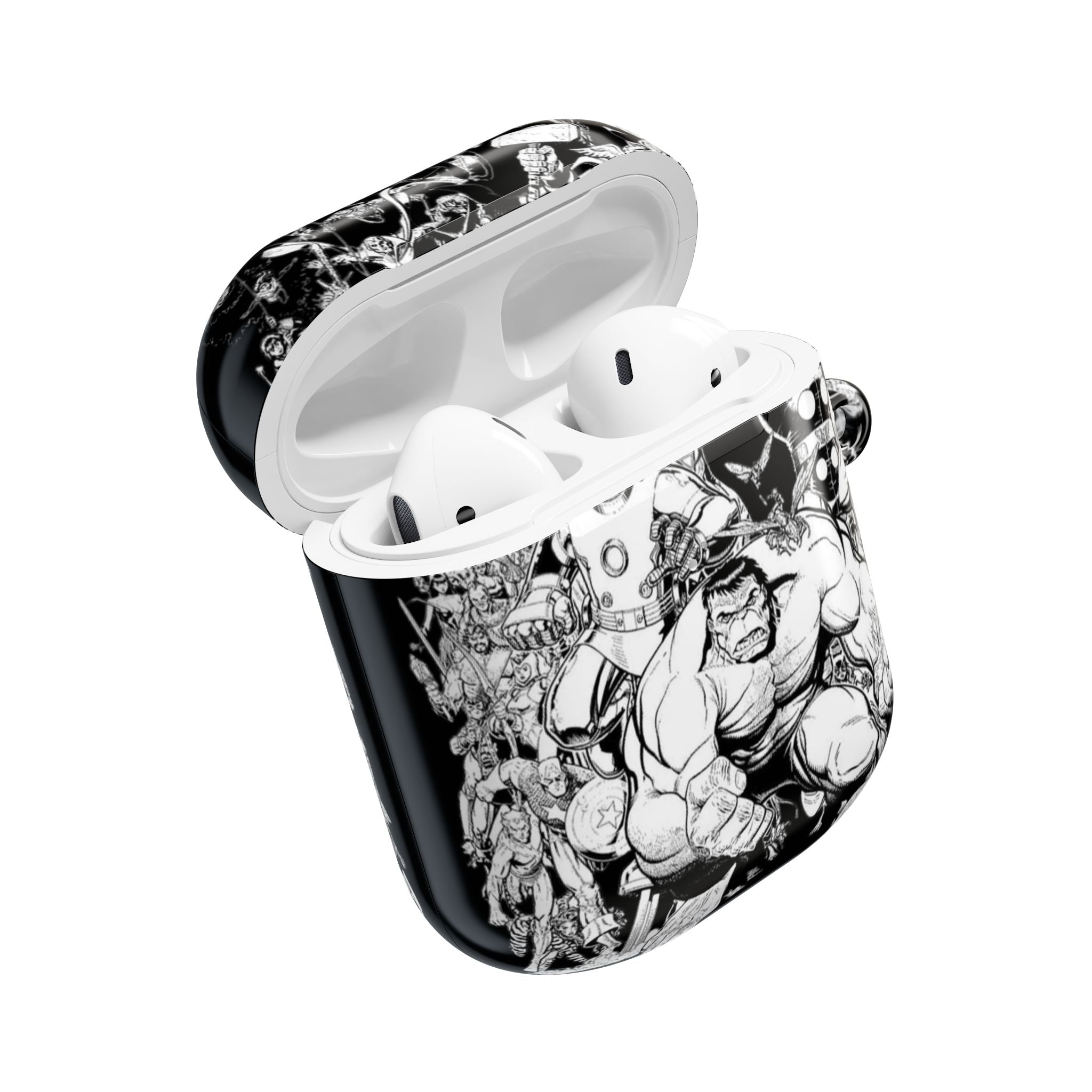 AirPod Case — Marvel Black and White Style