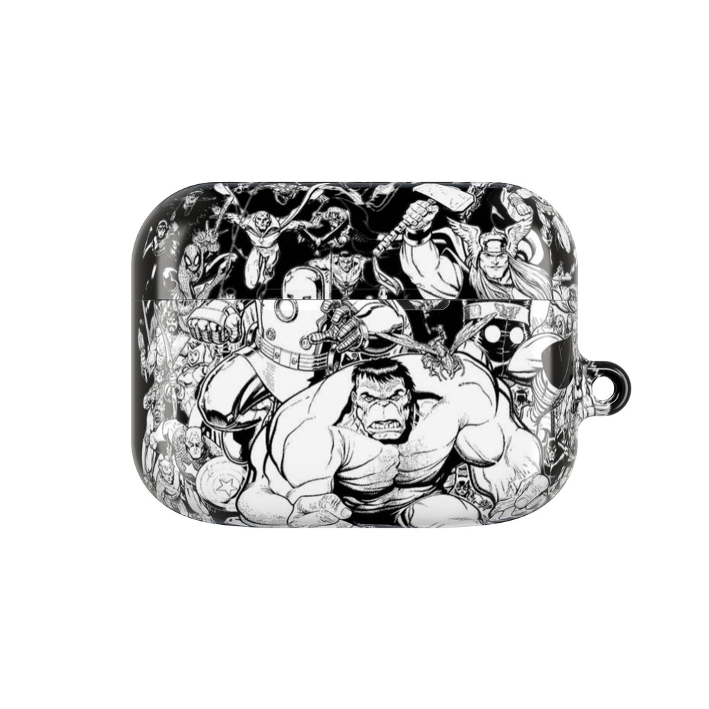 AirPod Case — Marvel Black and White Style