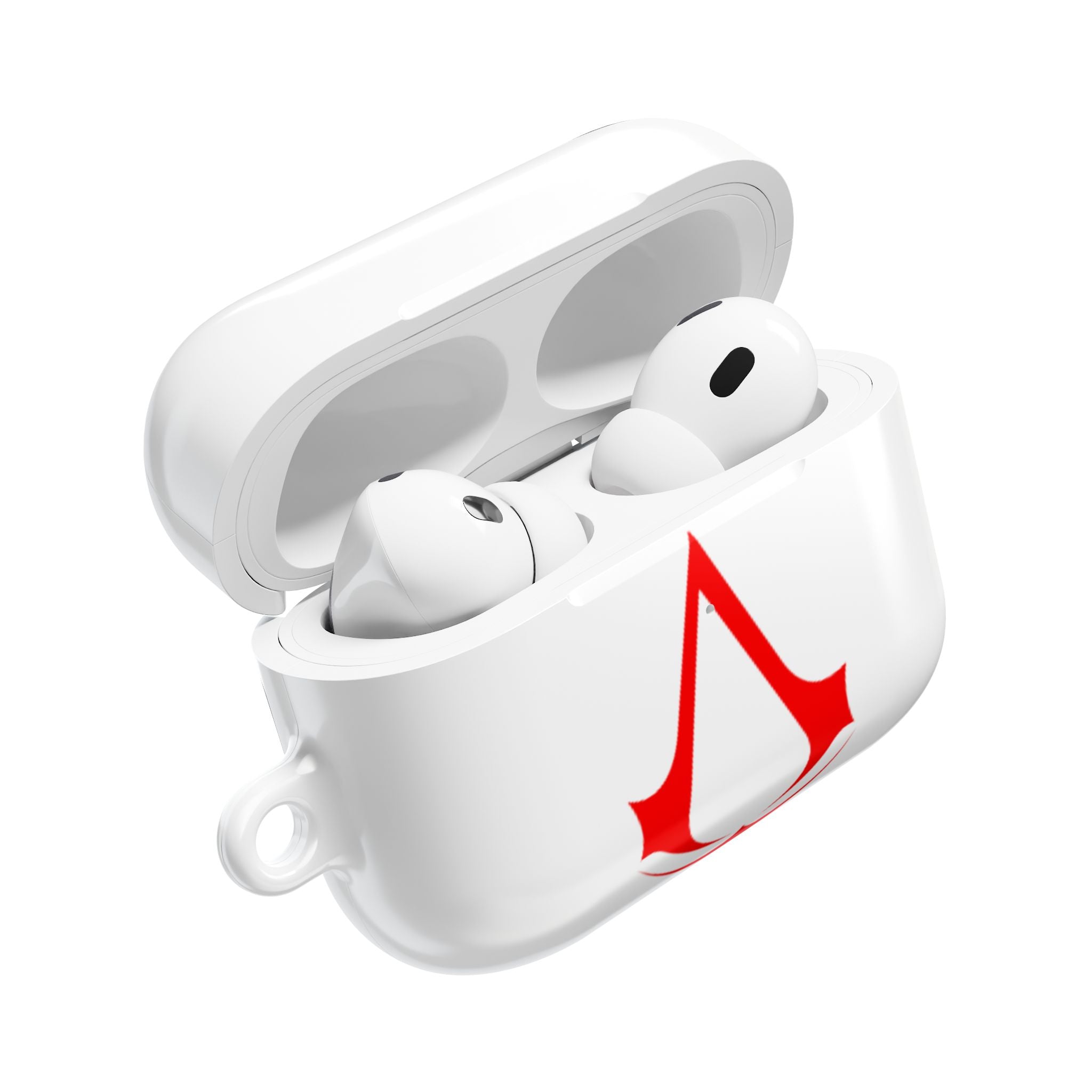 Assassins Creed Emblem AirPod Case — Red Gaming Logo Protective Cover