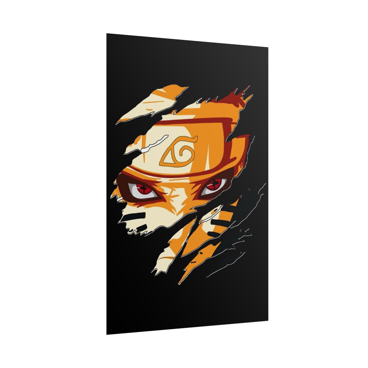 Naruto Scratch Effect Art Poster – Dynamic Anime Wall Print (Rolled Poster)