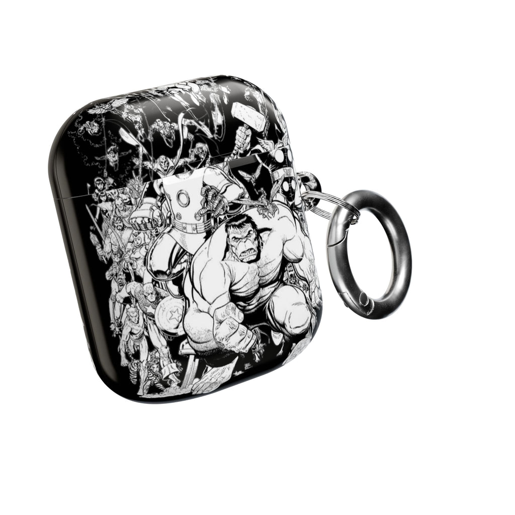 AirPod Case — Marvel Black and White Style