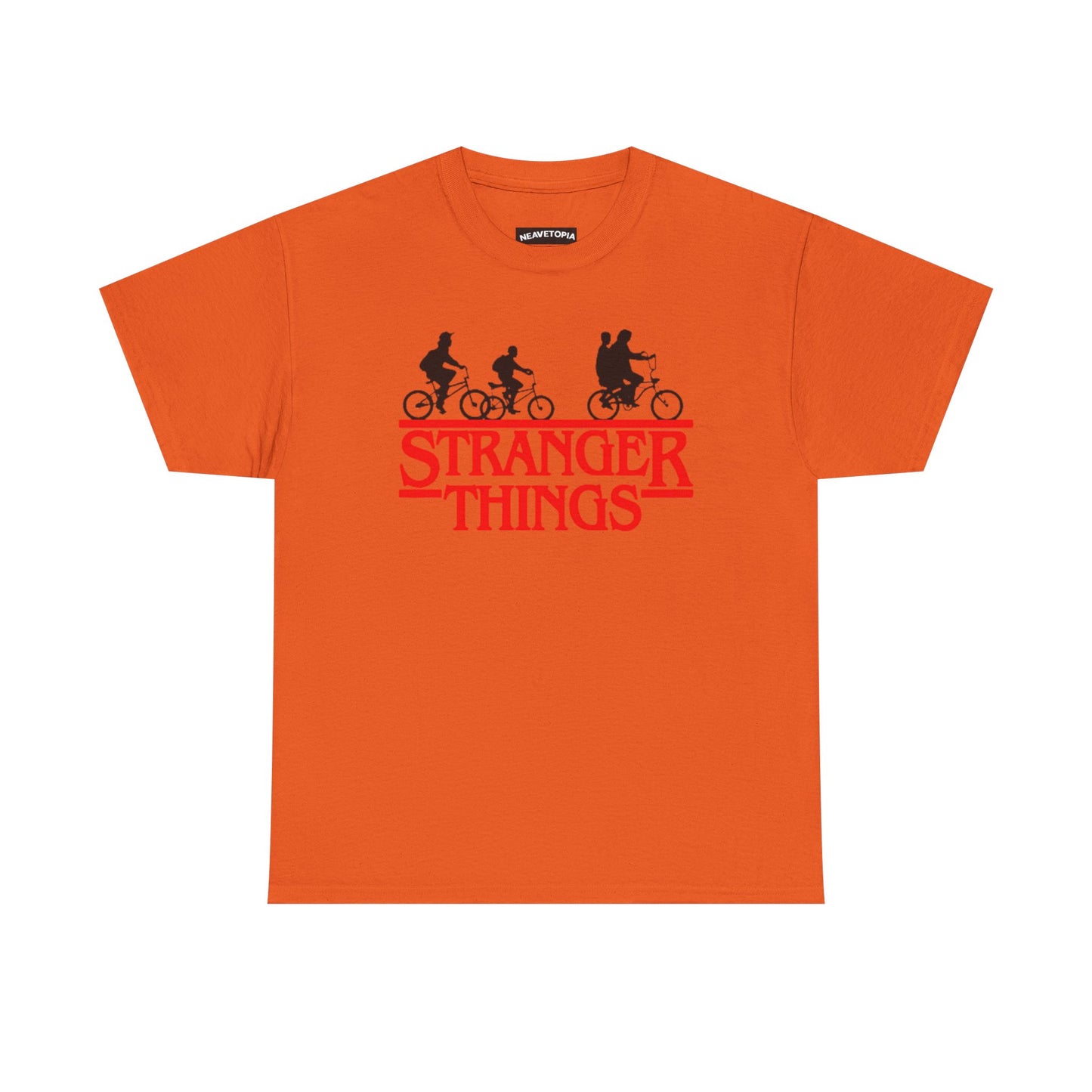 Stranger Things Retro Style Logo Bike Silhouette Tee