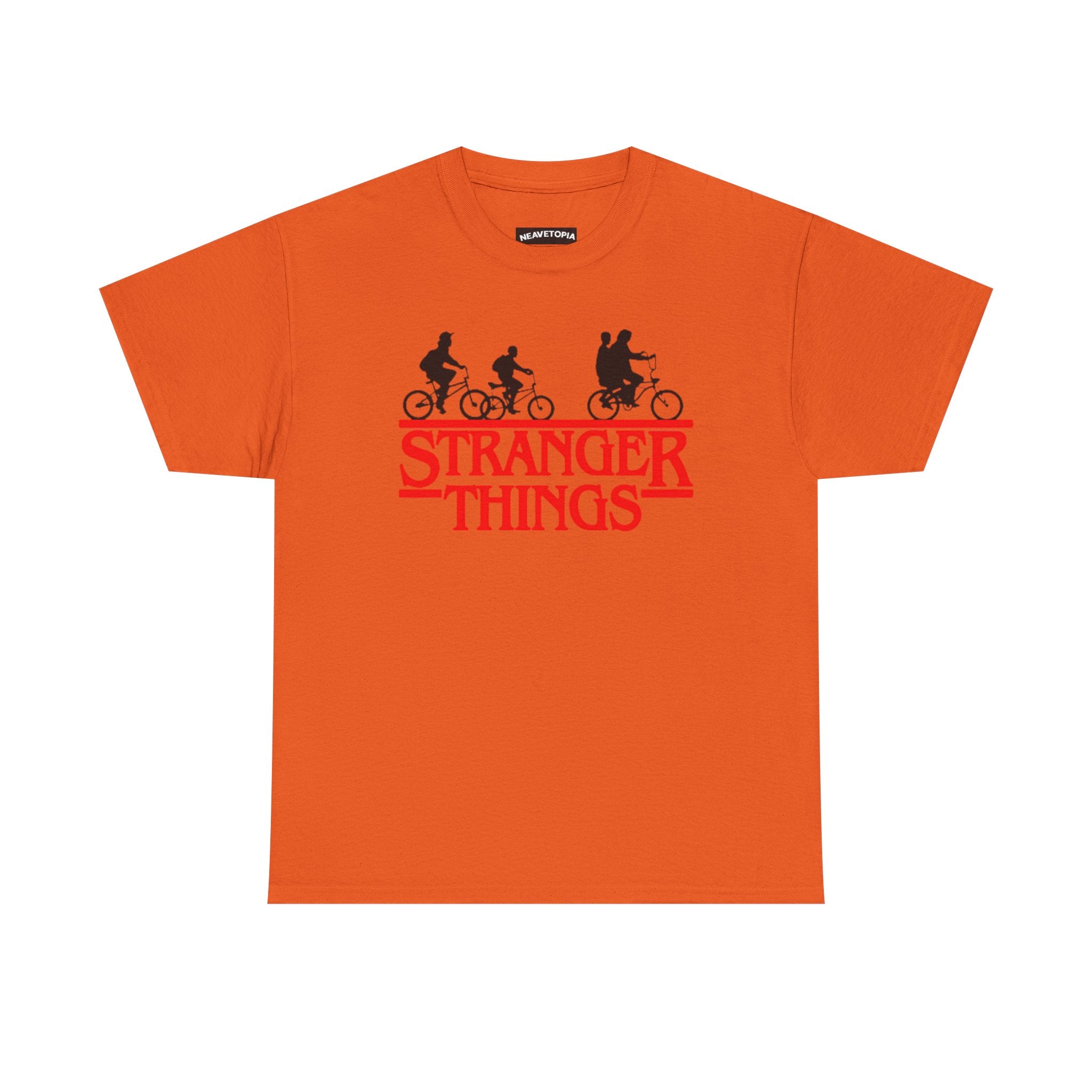 Stranger Things Retro Style Logo Bike Silhouette Tee